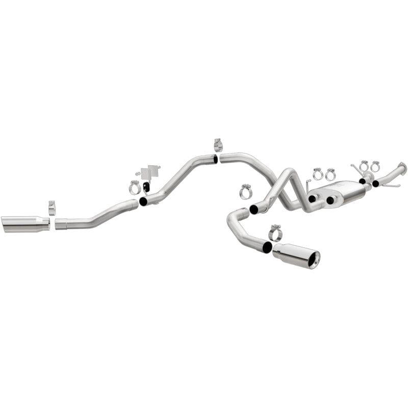 Magnaflow 19232 MagnaFlow Cat-Back 10-15 Toyota Tundra SC LB / CC SB 4.6L/5.7L V8 SS 2.5 Dual Split Rear 4in Tip