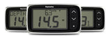Three Raymarine marine instruments featuring wind i40 display and i40 display functionality
