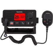 Black marine VHF radio with microphone from E70517 Raymarine Vhf Ray73 W/Ais Gps Hailer