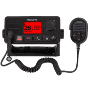 Black marine VHF radio with microphone from E70517 Raymarine Vhf Ray73 W/Ais Gps Hailer