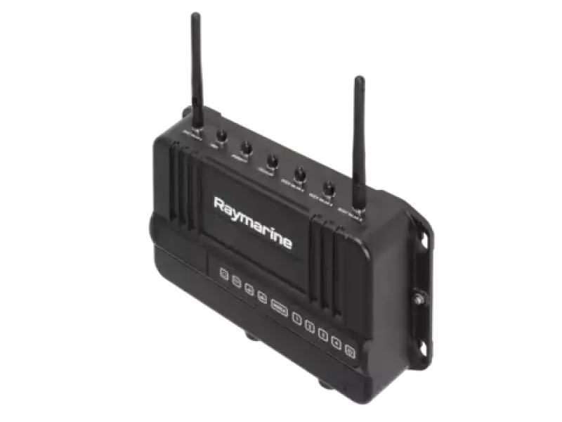 Black Raymarine Yachtsense Link Marine Cloud Router with antennas for yachtsense link