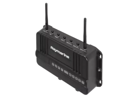 Black Raymarine Yachtsense Link Marine Cloud Router with antennas for yachtsense link
