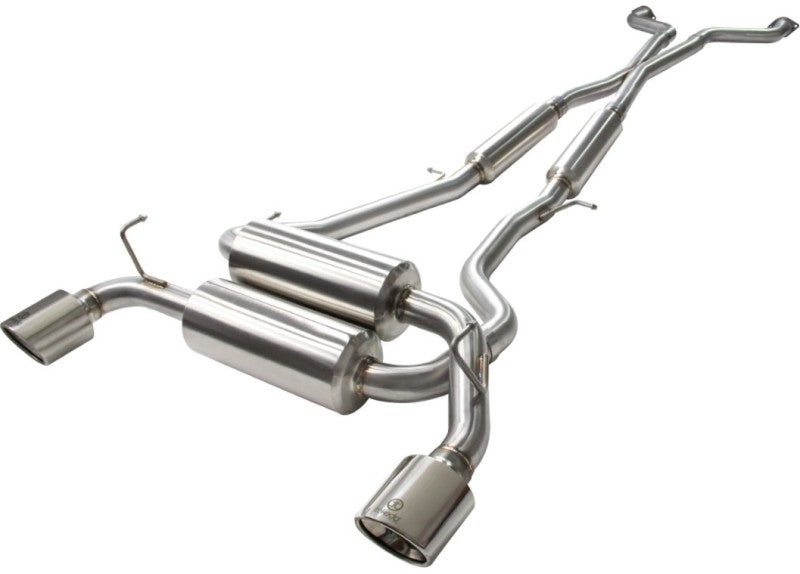 aFe 49-36103-P aFe Takeda 2-1/2in 304SS Cat-Back Exhaust Infiniti G37 08-13/Q60 14-15 V6-3.7 w/ Polished Tips
