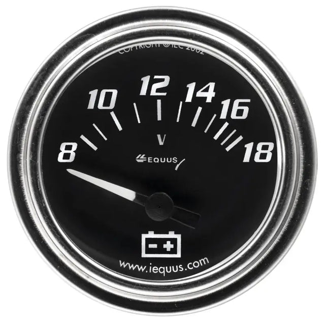 E7268 Equus Gauge Voltmeter 2' 8-18V 90 Deg