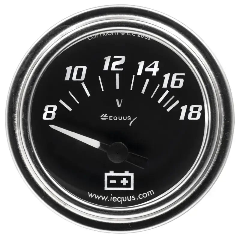 E7268 Equus Gauge Voltmeter 2' 8-18V 90 Deg
