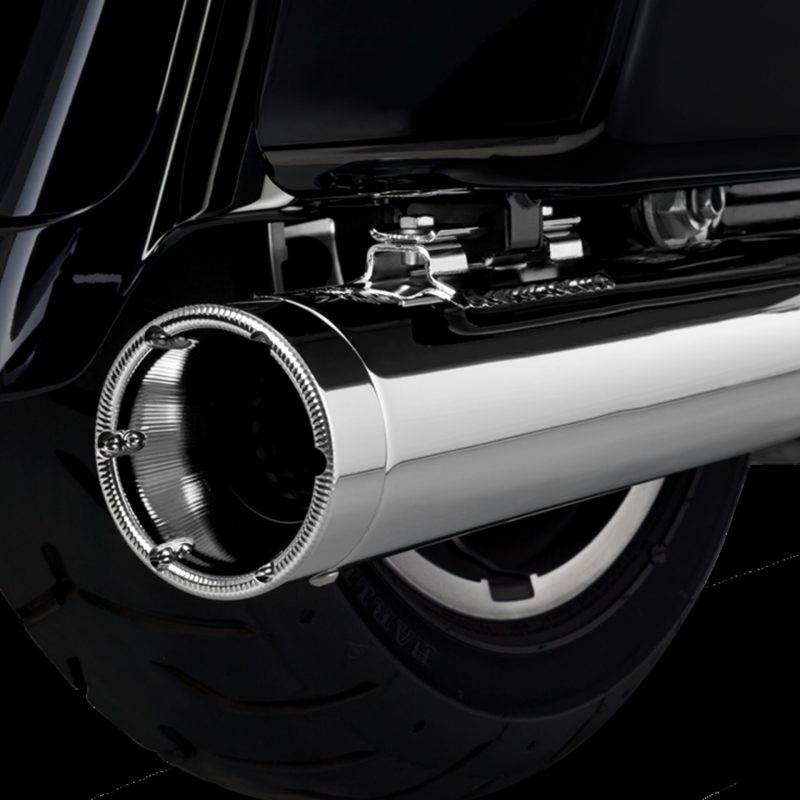 Vance & Hines HD Dresser 17-22 Monster Round Chrome Slip-On Exhaust - 16780