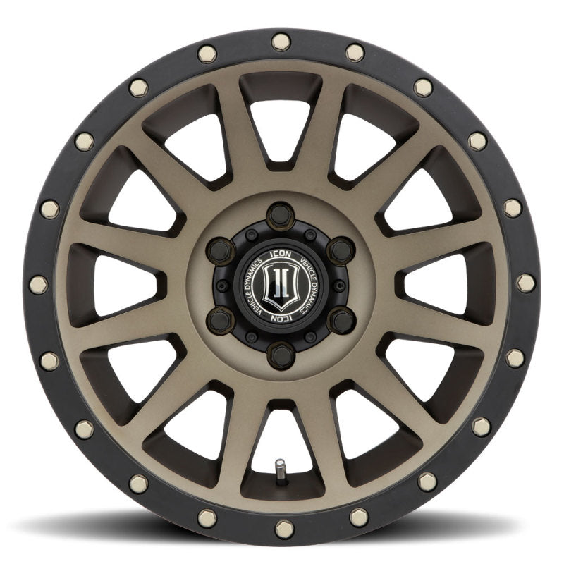 ICON 2017857345BR ICON Compression 17x8.5 5x5 -6mm Offset 4.5in BS 71.5mm Bore Bronze Wheel - 2017857345BR