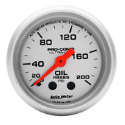 AutoMeter 4322 Autometer Ultra-Lite 52mm 0-200 PSI Mechanical Oil Pressure Gauge - 4322