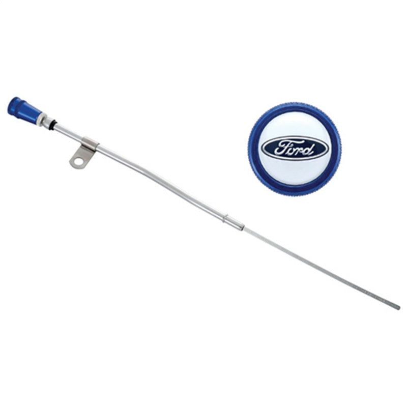 Ford Racing 302-400 Ford Racing Dipstick Kit - Anodized Aluminum Handle w/ Embossed Ford Logo