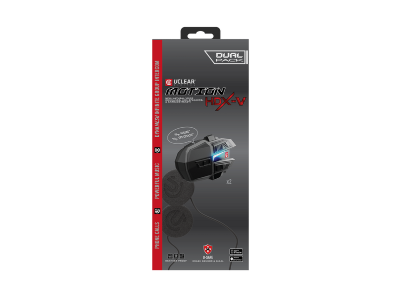 Uclear HDX-V Helmet Audio Kit Audio/Visual/Communication 180513 - Motion HDX-V Dual Dual