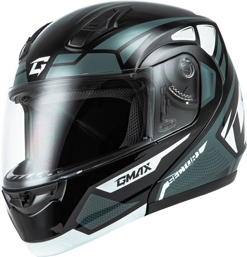 M1043367 Gmax Md-04 Sector Helmet Black/Silver Xl