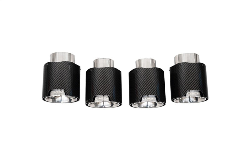 CORSA Performance 21109CF Corsa 20-23 Chevrolet Corvette C8 RWD 4.5in Carbon Fiber Polished Tip Kit (For Corsa Exhaust Only) - 21109CF