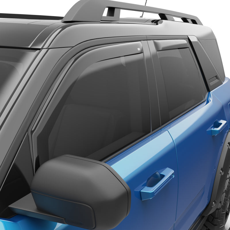 EGR 573561 EGR 21-22 Ford Bronco Sport 4 Door In-Channel Window Visors - Dark Smoked (573561) - 573561