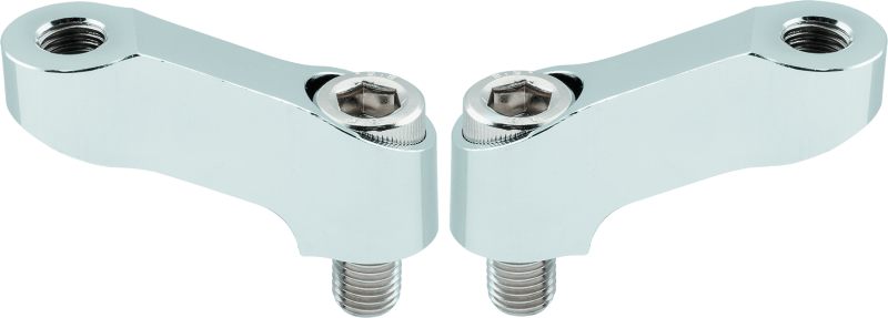 BikeMaster Mirror Extension 10mm Pair - Chrome - BikeMaster