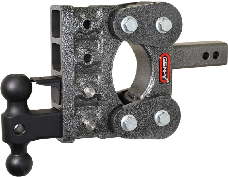 GEN-Y Hitch GH-1024 Gen Y The Boss TorsionFlex 2In Shank 5In Drop 10K Hitch w/ GH-031 Dual-Ball / GH-032 Pintle Lock