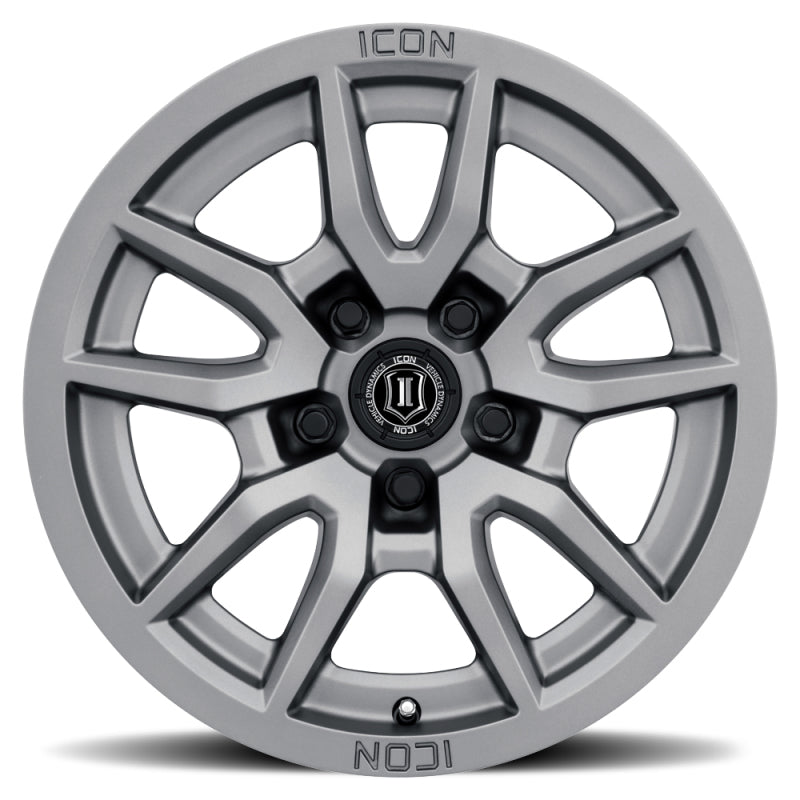 ICON 2617855557TT ICON Vector 5 17x8.5 5x150 25mm Offset 5.75in BS 110.1mm Bore Titanium Wheel - 2617855557TT