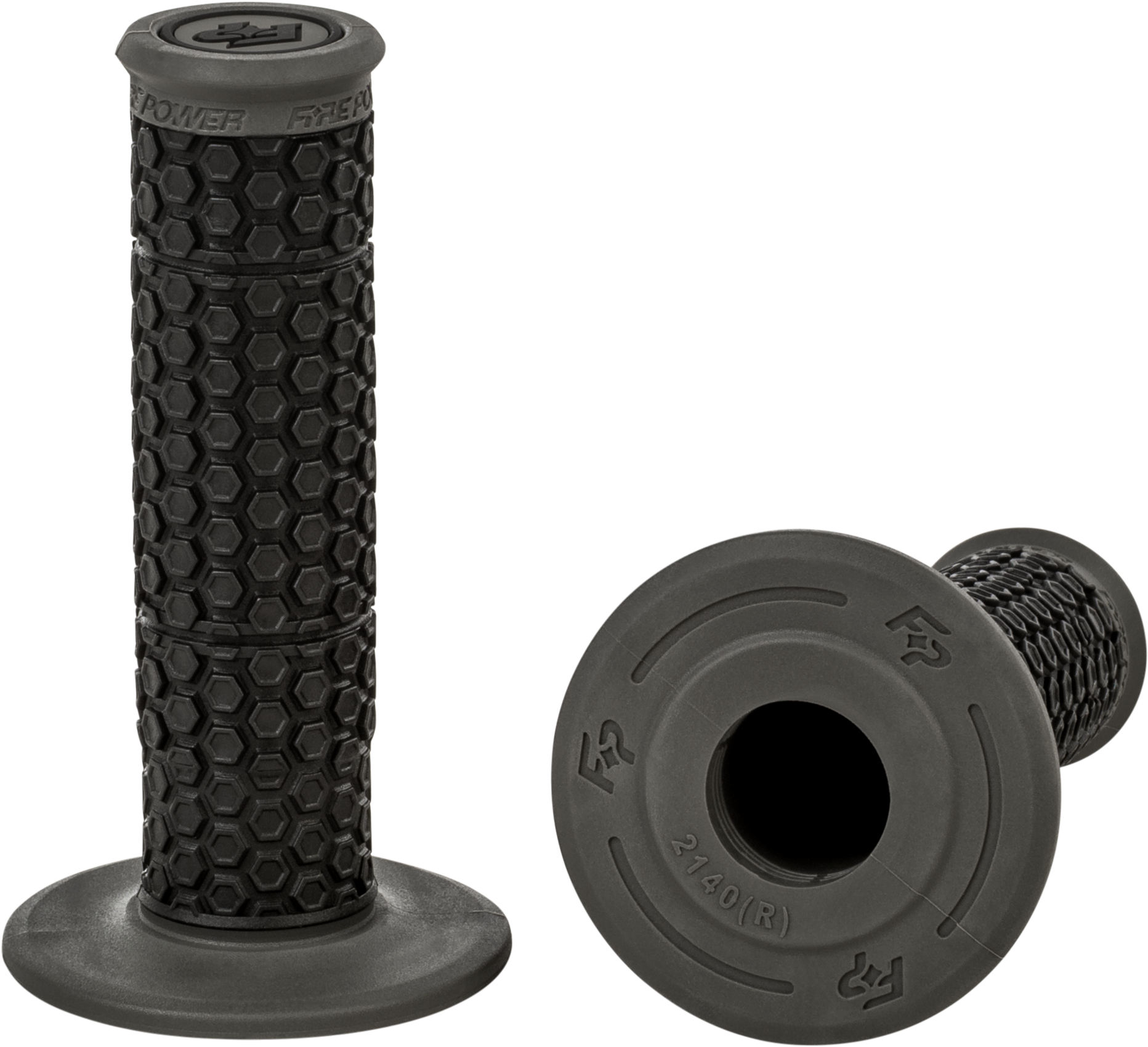 Fire Power Pilot Grips 24-0120 - Black Gray MX Standard