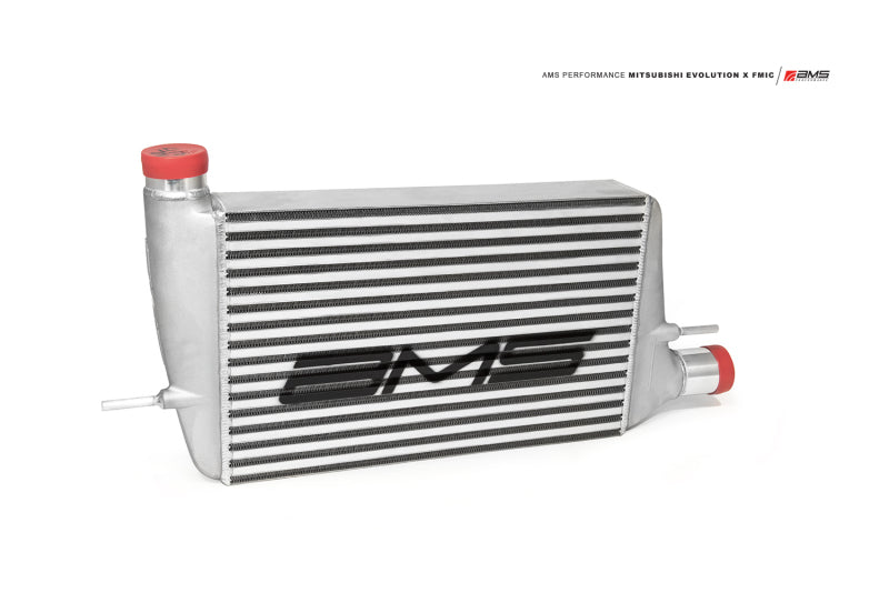 AMS.04.09.0001-1 AMS Performance 08-15 Mitsubishi EVO X Front Mount Intercooler w/Modular Cast End Tanks & Logo