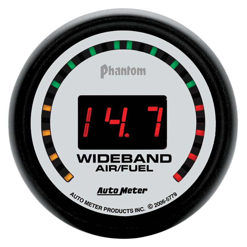 AutoMeter 5779 Autometer Phantom 52mm Digital 10:1-17:1 Street Wideband Air/Fuel Ratio Gauge