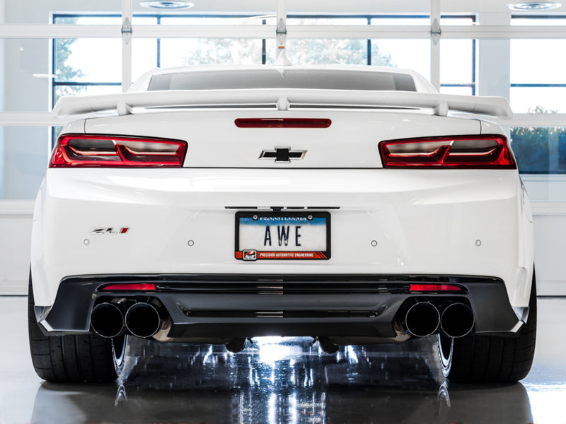 AWE Tuning 3015-43115 AWE Tuning 16-19 Chevrolet Camaro SS Axle-back Exhaust - Touring Edition (Quad Diamond Black Tips)
