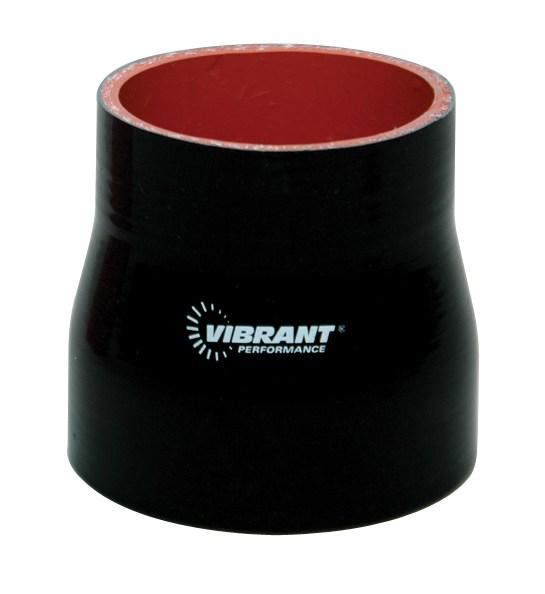 Vibrant 2777 Vibrant 4 Ply Reinforced Silicone Transition Connector - 4in I.D. x 5in I.D. x 3in long (BLACK)