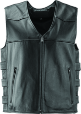 River Road Plains Leather Vest Black - Medium - 094406