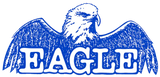 Eagle logo featuring a detailed blue illustration of an eagle with outstretched wings, representing quality and strength in automotive components.