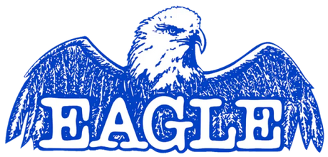 Eagle logo featuring a detailed blue illustration of an eagle with outstretched wings, representing quality and strength in automotive components.
