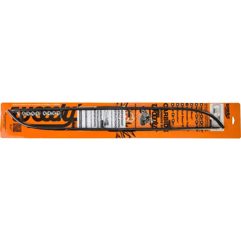 Orange blister pack with eat3-6050 carbide arctic cable and white round bar runners