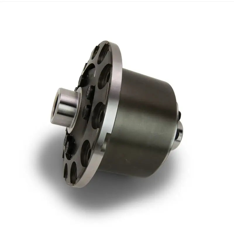 Gray metal differential with silver accents.