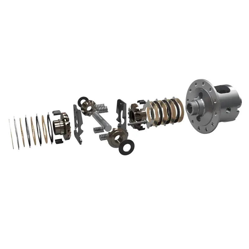Exploded view of a mechanical differential.