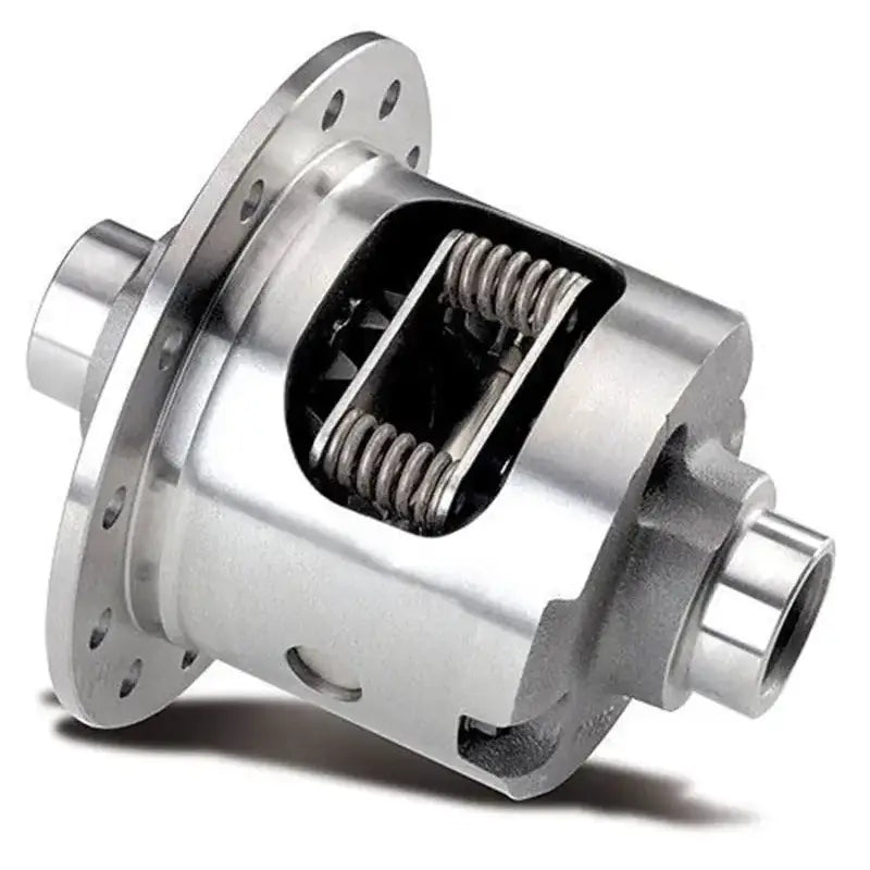 Cutaway metal differential with springs.