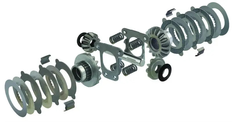 Exploded view of a mechanical differential.