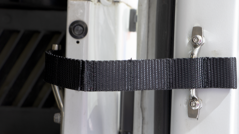 Kentrol 30724 Kentrol Jeep Wrangler TJ Polished Stainless Door Strap Kit Polished Stainless Steel