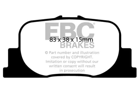 EBC 00-01 Lexus ES300 3.0 Yellowstuff Rear Brake Pads 