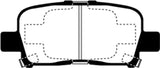 Cross-section of EBC Greenstuff Rear Brake Pads showing internal structure and friction material