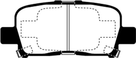 Cross-section of EBC Greenstuff Rear Brake Pads showing internal structure and friction material
