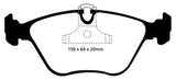 EBC 01-03 BMW 525i 2.5 (E39) Yellowstuff Front Brake Pads - DP41089R