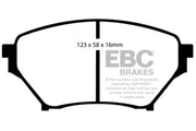 EBC 01-03 Mazda Miata MX5 1.8 (Sports Suspension) Greenstuff Front Brake Pads - Truck & Automotive
