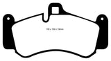 Technical drawing of brake pads for EBC 01-03 Porsche 911 Twin Turbo GT2 front brake pads