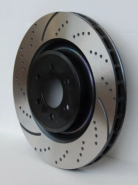 Slotted and drilled sport rear rotors for Chevrolet Silverado Silverado sport rear rotors