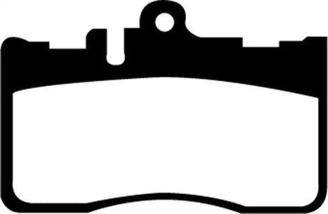 Silhouette of black and white brake pads for Lexus LS430 EBC Redstuff front brake pads