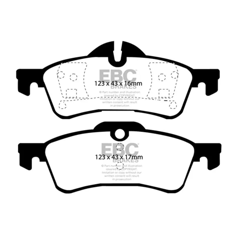 EBC DP41701R EBC 02-03 Mini Hardtop 1.6 Yellowstuff Rear Brake Pads