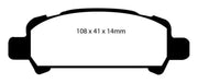 EBC EBC 02-06 Subaru Baja 2.5 Yellowstuff Rear Brake Pads