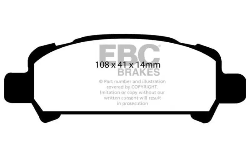 EBC 02-06 Subaru Baja 2.5 Yellowstuff Rear Brake Pads 