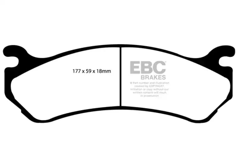 EBC 02 Cadillac Escalade 5.3 (Akebono rear caliper) Yellowstuff Front Brake Pads - Truck & Automotive