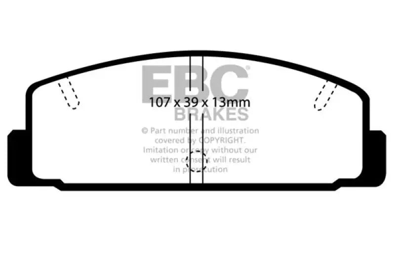 EBC 03-04 Mazda Protege 2.0 Turbo (Mazdaspeed) Yellowstuff Rear Brake Pads - Truck & Automotive