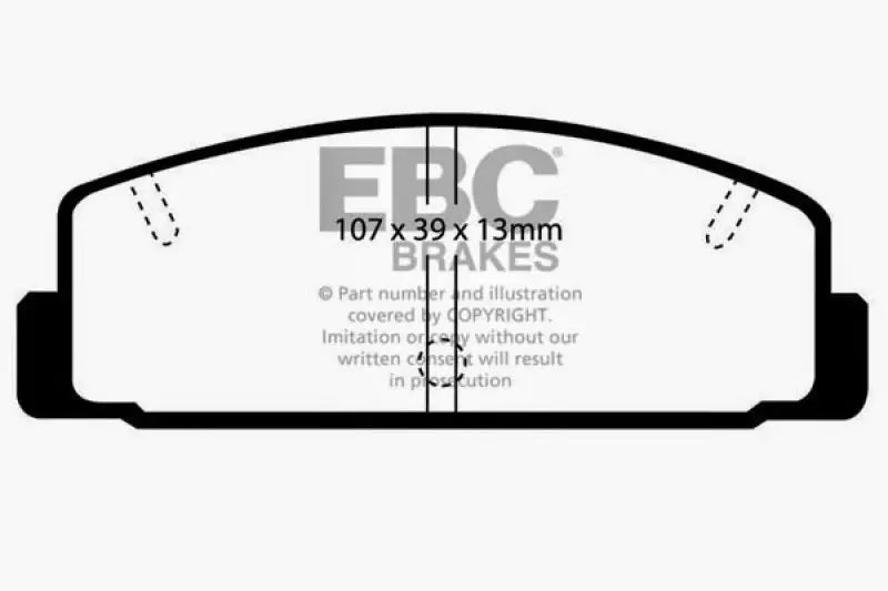 EBC 03-04 Mazda Protege 2.0 Turbo (Mazdaspeed) Yellowstuff Rear Brake Pads - Truck & Automotive