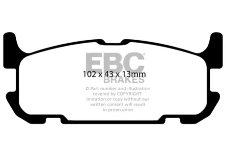 EBC 04-05 Mazda Miata MX5 1.8 (Sports Suspension) Greenstuff Rear Brake Pads - Truck & Automotive