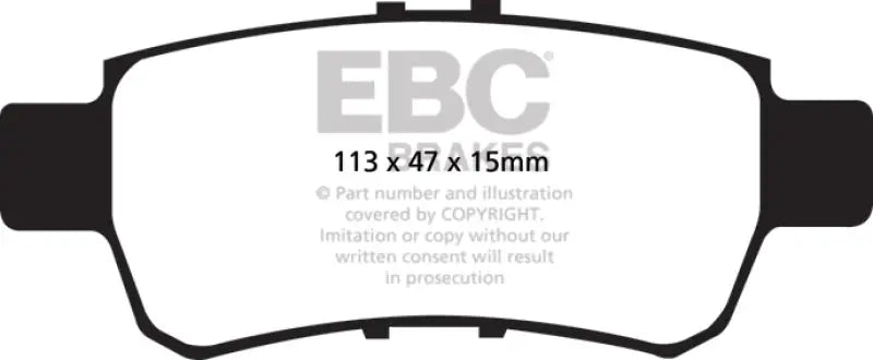 EBC 05-10 Honda Odyssey 3.5 Greenstuff Rear Brake Pads (For 11.7in. Rotors) - Truck & Automotive